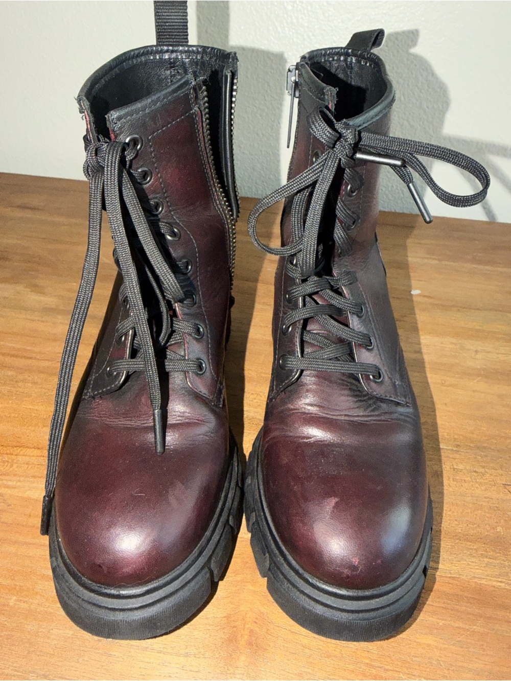 Thursday Boot Company Women's Lace-Up Ankle Boots - Burgundy
